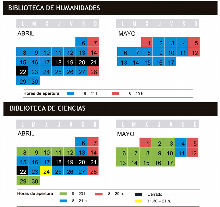 Horarios En Exámenes. Universidad De Navarra