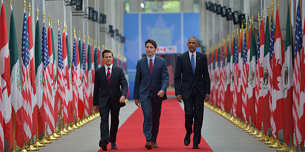 Latest North America Summit, with Presidents Peña Nieto and Obama, and Prime Minister Trudeau; Canada, June 2016