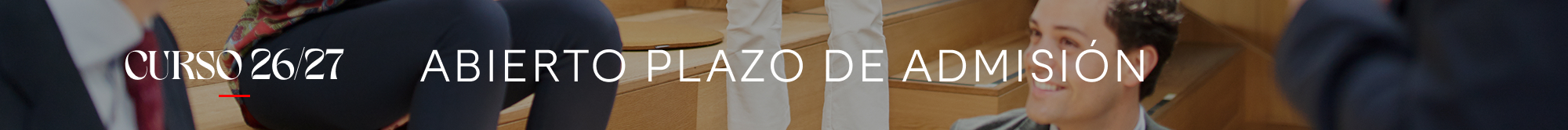Abierto el plazo de admisión. Curso 2026/27 Abierto el plazo de admisión. Curso 2026/27
