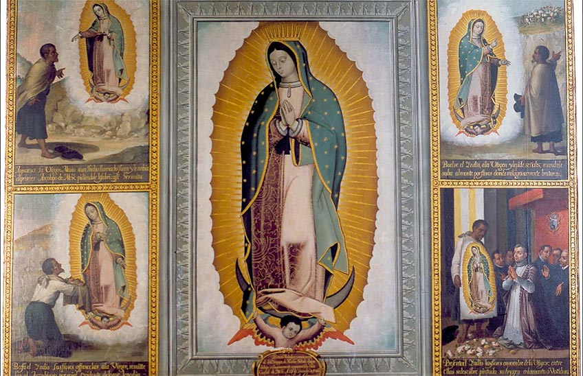 El primer lienzo de la Virgen de Guadalupe con el ciclo historiado en Ágreda