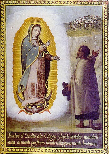 El primer lienzo de la Virgen de Guadalupe con el ciclo historiado en Ágreda