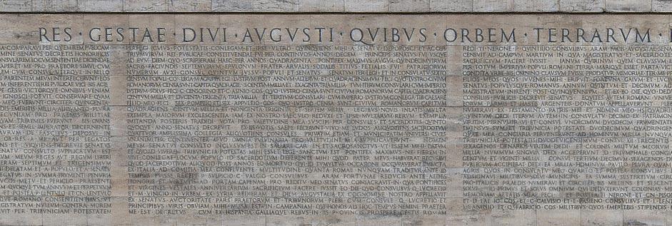 Res Gestae Divi Augusti (età augustea)